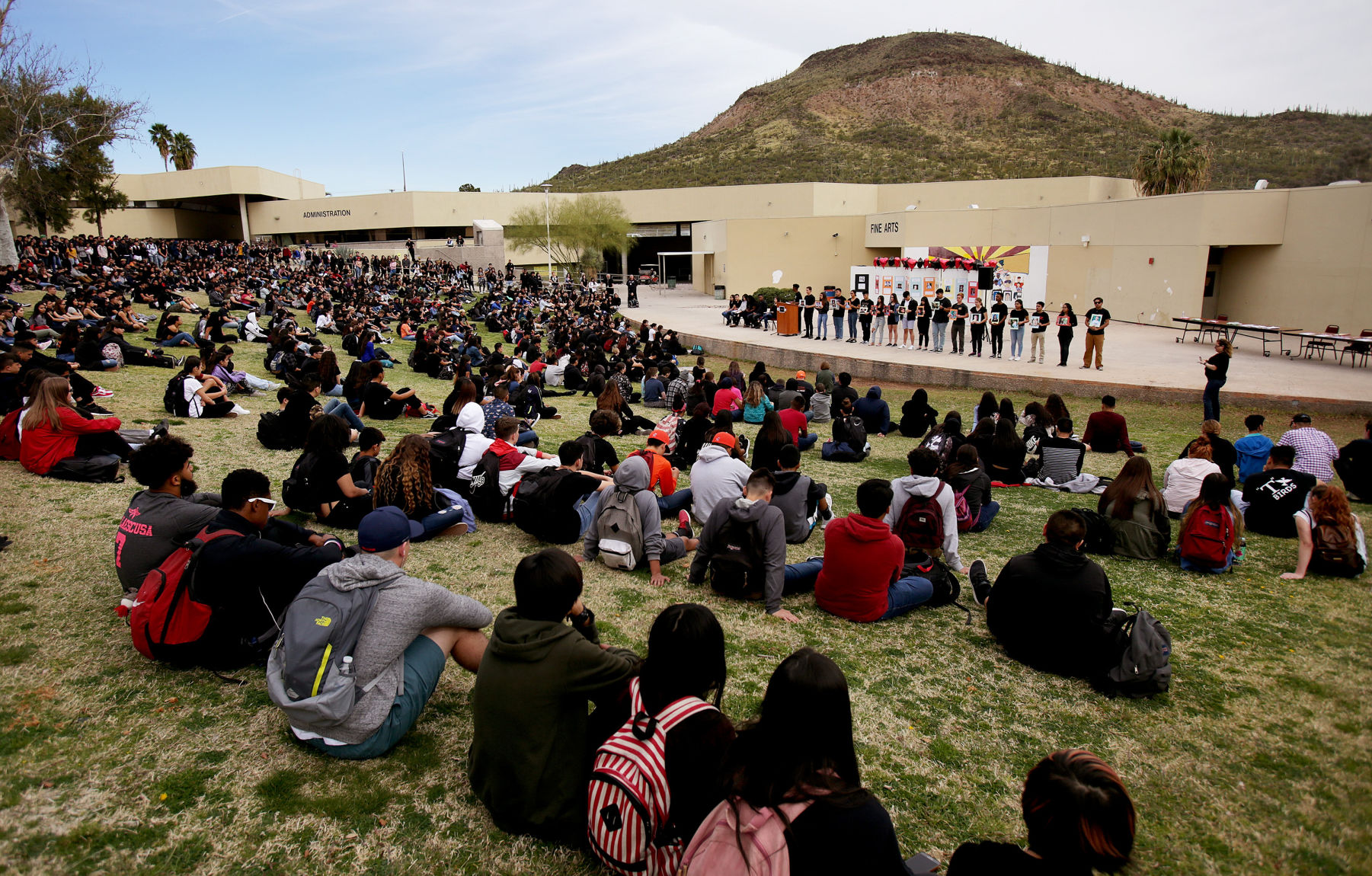 Walk-out at Cholla High School